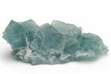 Cubic, Blue-Green Fluorite Crystal Cluster with Phantoms - China #217447-2